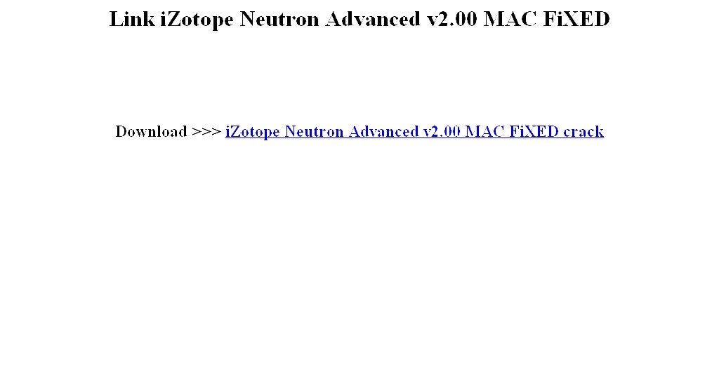 Izotope 7 advanced mac crack version